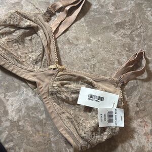 Lace 34 DDD Bra in Beige